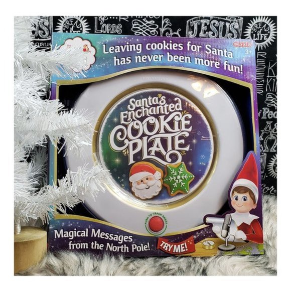 Elf on the Shelf Enchanted Christmas Santa Cookie Plate NIB - Picture 3 of 9
